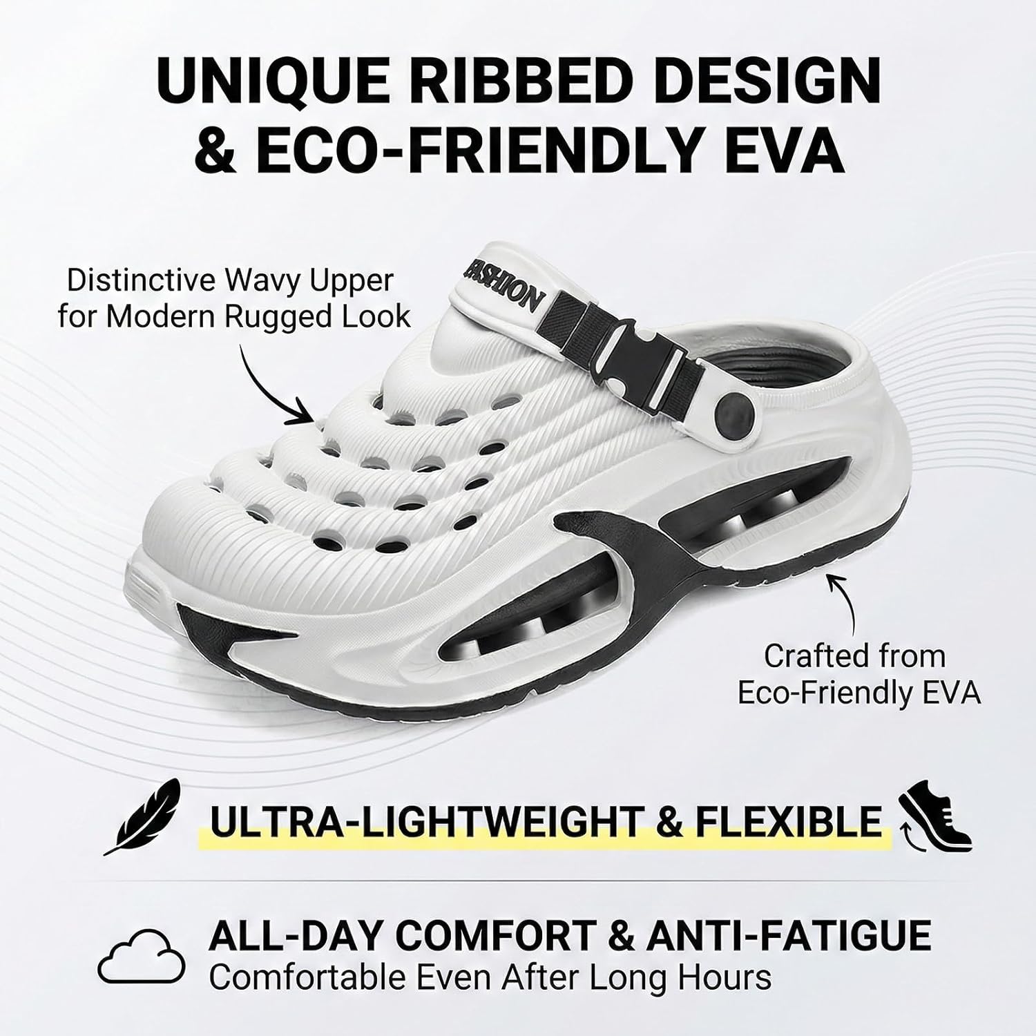 Garden Clogs - Unisex EVA Waterproof Slip-On Shoes with Arch Support - Image 2