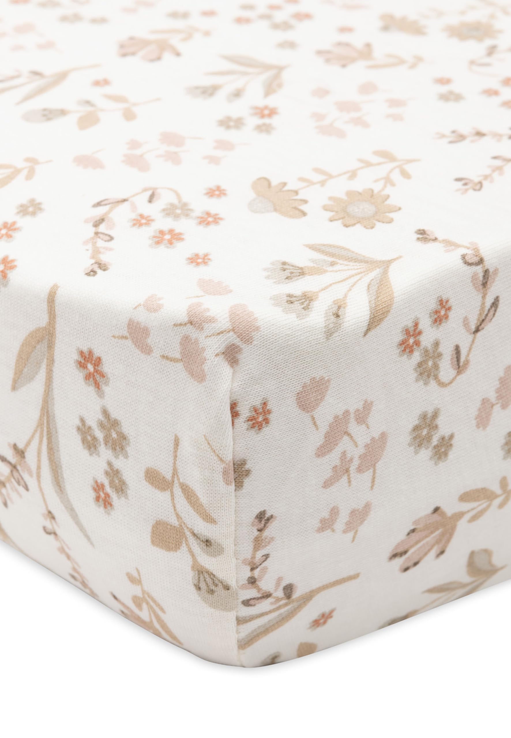 Jollein Lenzuolo con angoli elasticizzati in jersey, per culle, Bloomy, 40 x 50 x 80 x 90 cm, 100% cotone, certificato Oeko-TEX