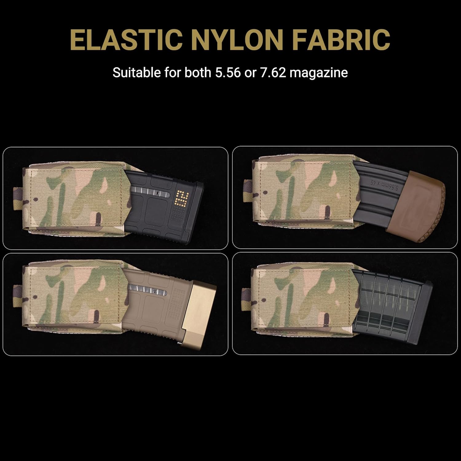 UniPro BA-32-ACC-01 Horizontal MAG Pouch – Nylon 5.56/7.62 Magazine Carrier, Fits 1.9in Belts & MOLLE, MC - Image 5