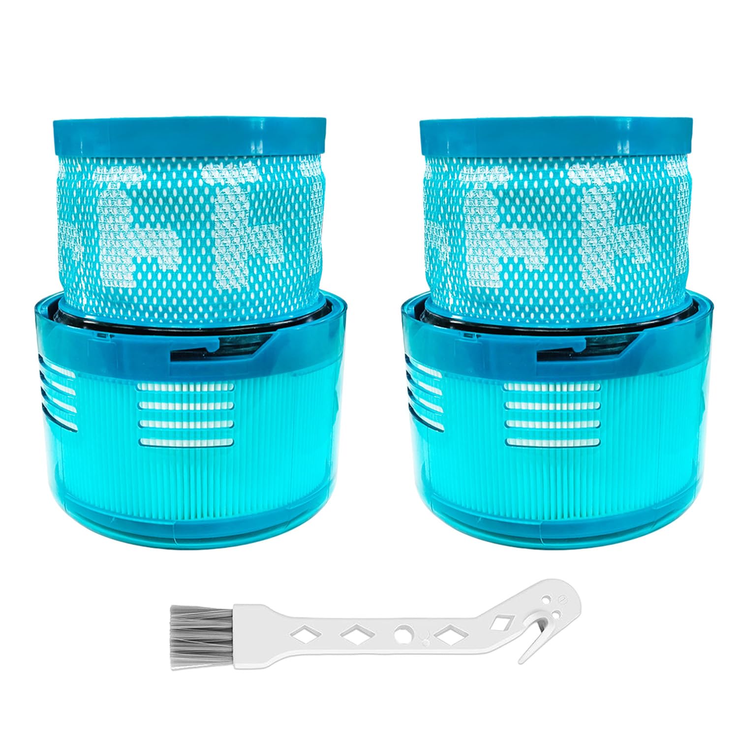 2 Stück Gen5detect HEPA-Ersatzfilter kompatibel mit Dyson Gen5detect Absolute kabelloser Staubsauger, Waschbar Ersatzteile Hepa Filter Zubehör, mit Reinigungsbürste