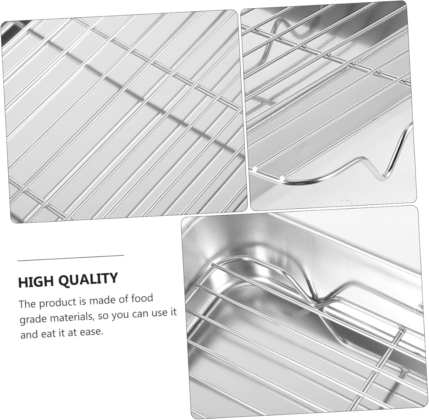 Multifunctional Baking Tray Kitchen Baking Plate Net Rack Draining Oil Tray Steaming Supply Stainless Steel Pan