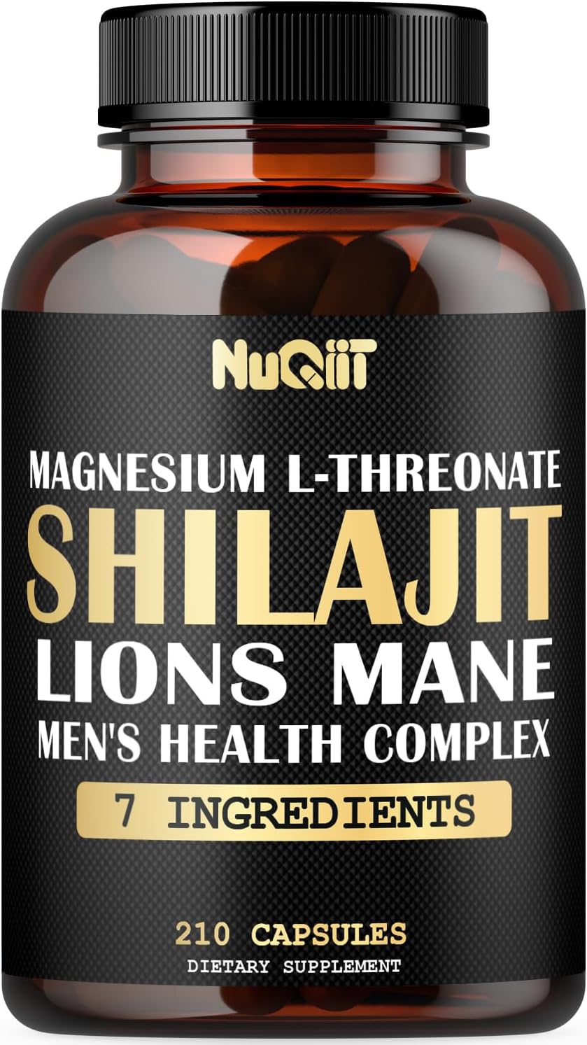 Magnesio con melena de león, cápsulas Shilajit y complejo de salud masculina como Ashwagandha, raíz de maca y más – 210 cápsulas Magnesio con melena de león, cápsulas Shilajit y complejo de salud masculina como Ashwagandha, raíz de maca y más – 210 cápsulas