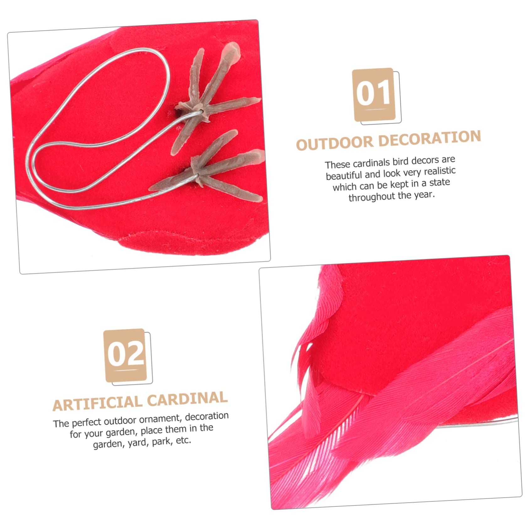 Cabilock 5 Set Di Piccole Statuette Di Uccellini Decorazioni Per Lalbero Di Natale Statuette Di Uccellini Cardinali Decorazioni Da Tavolo Per La Casa 6 Pezzi*5