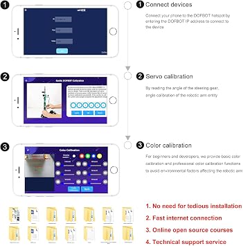 Yahboom 6DOF Robotic Arm for Jetson Nano 4GB ROS2,3D AI Vision Camera,Desktop Collaboration, Developed Python Programming for Adults OpenCV