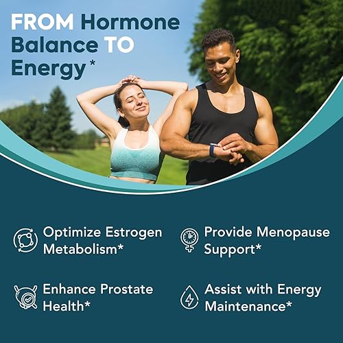 Miniatura 4 de Surebounty DIM Suplemento de 300 mg para mujeres y hombres, equilibrio de estrógenos y metabolismo, equilibrio hormonal, apoyo a la menopausia,