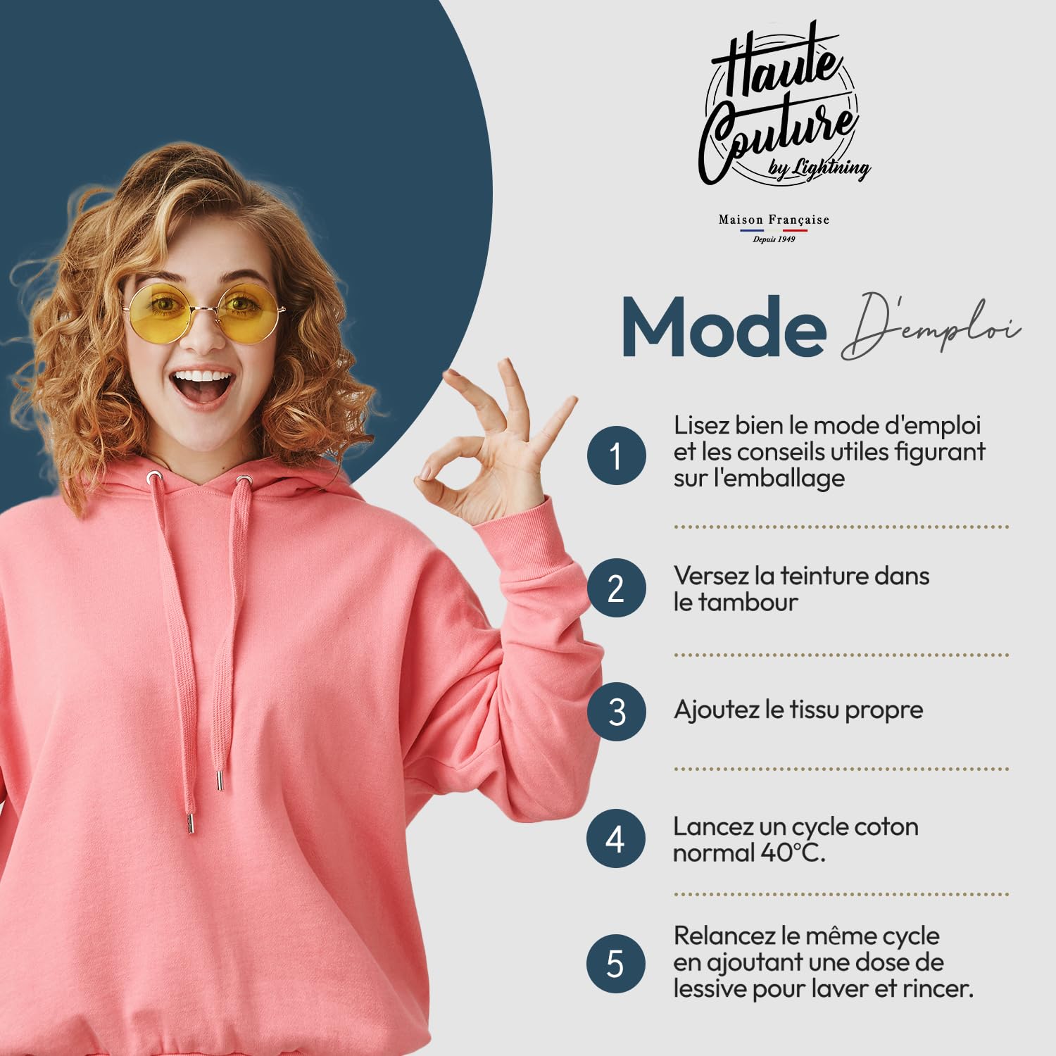 Haute Couture - Tinte Para Ropa Y Textil Azul - Azul Marino - 350g