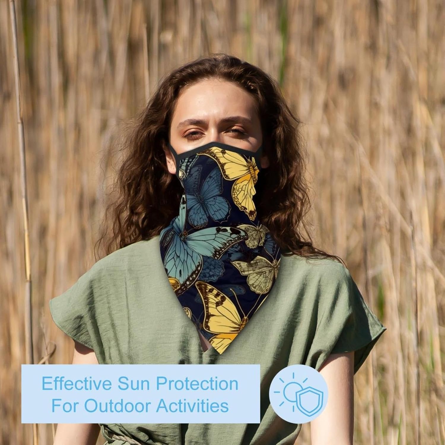 4 Pieces Butterfly UV Protector Scarf, Summer Cooling Neck Gaiter for Men/Women