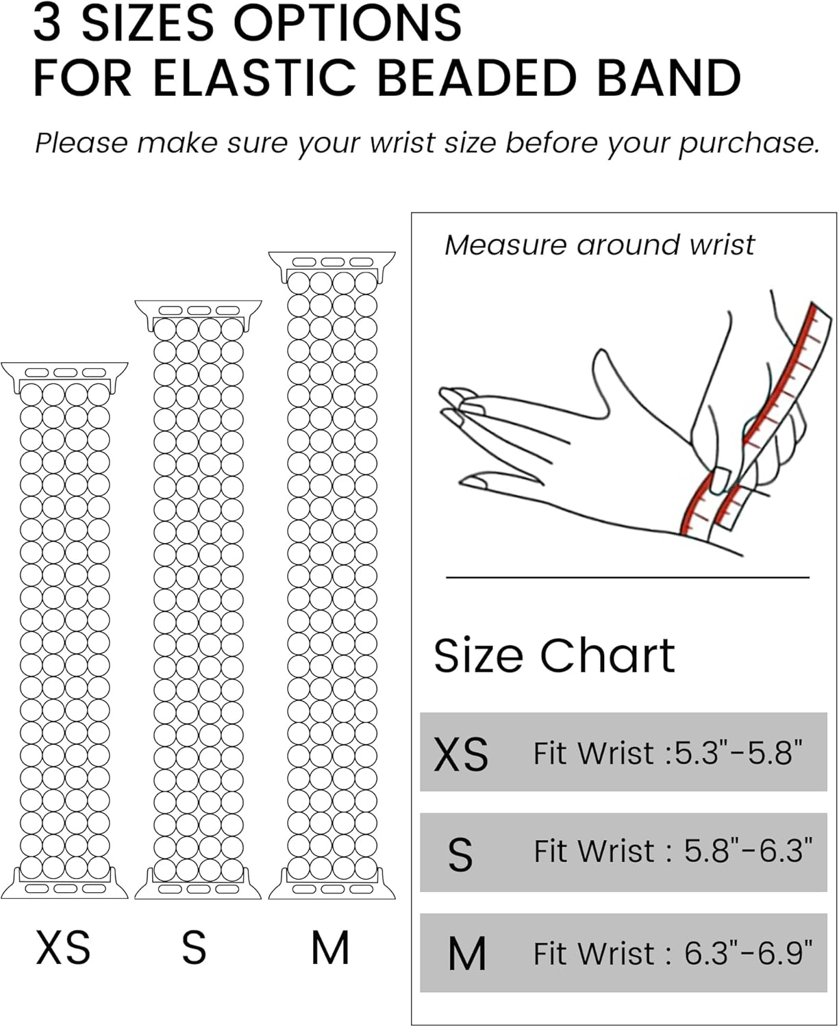 JR.DM Beaded Bracelet Bands for women Compatible with Apple Watch 40mm 38mm 41mm 44mm 42mm(S10/11) Fashion Cute Dressy Stretchy Handmade Strap for iWatch Series 11/10/9/8/7/6/5/4/SE 3/2/1(Blue/Silver) - Image 3