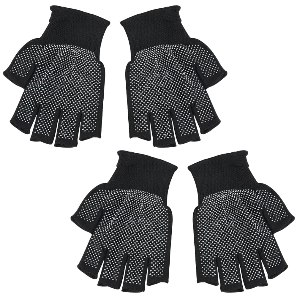 2 Pairs Fingerless Work Gloves, fingerless gloves for men，fingerless work gloves，Breathable Half-Finger Gloves for Fitness, Cycling, and Motorcycle – No-Slip & UV Protection for Outdoor Activities