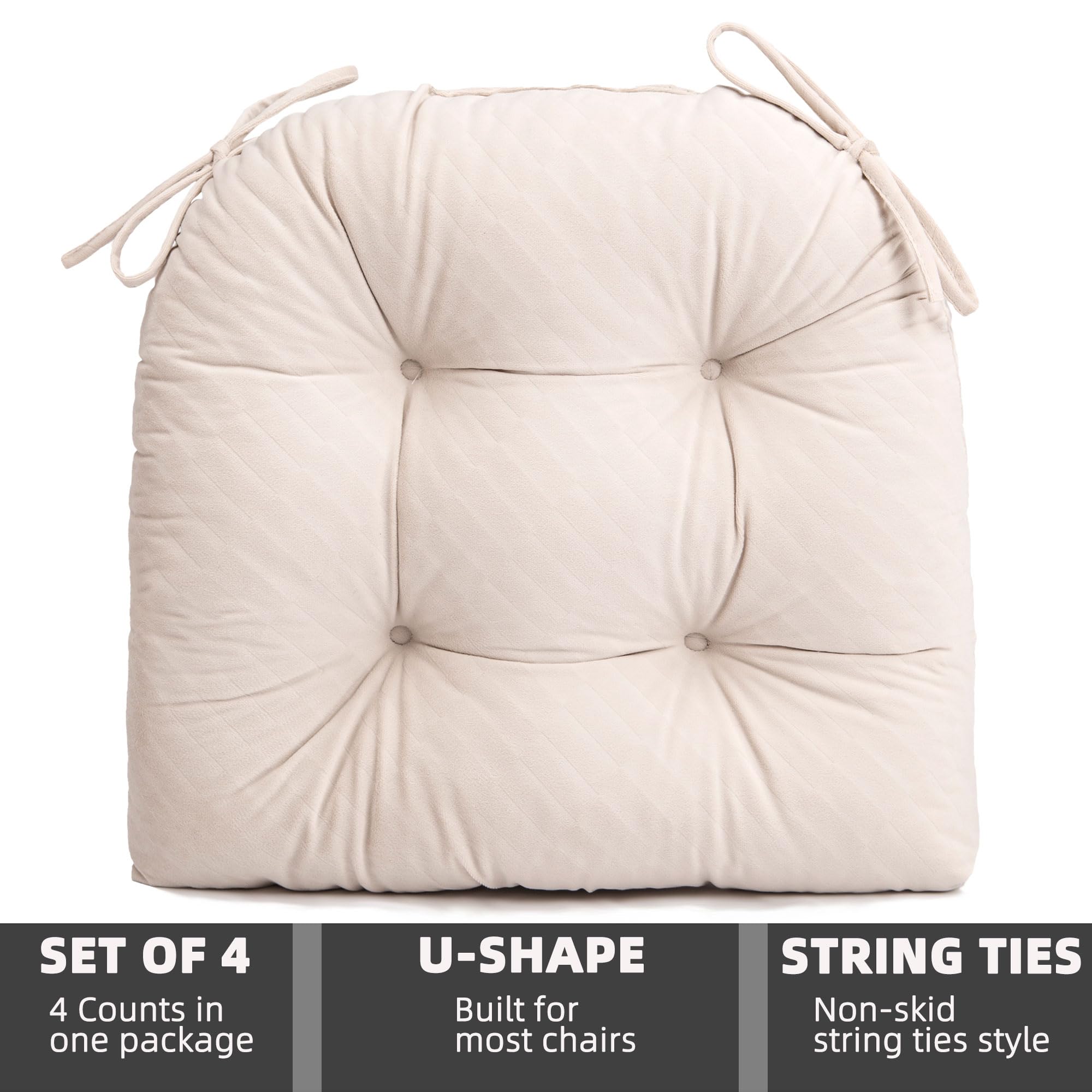FABRICASTLE Chair Cushions Pads Non-Skid Comfortable 17