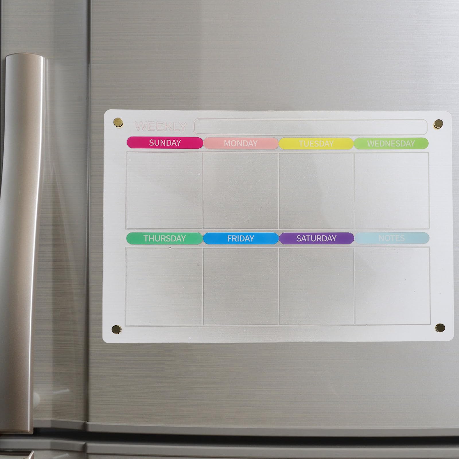 Magnetische Wochenplanertafel aus Acryl, Abwischbar für Planung