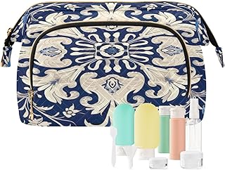 Kigai Bolsa de maquillaje floral barroca de d...