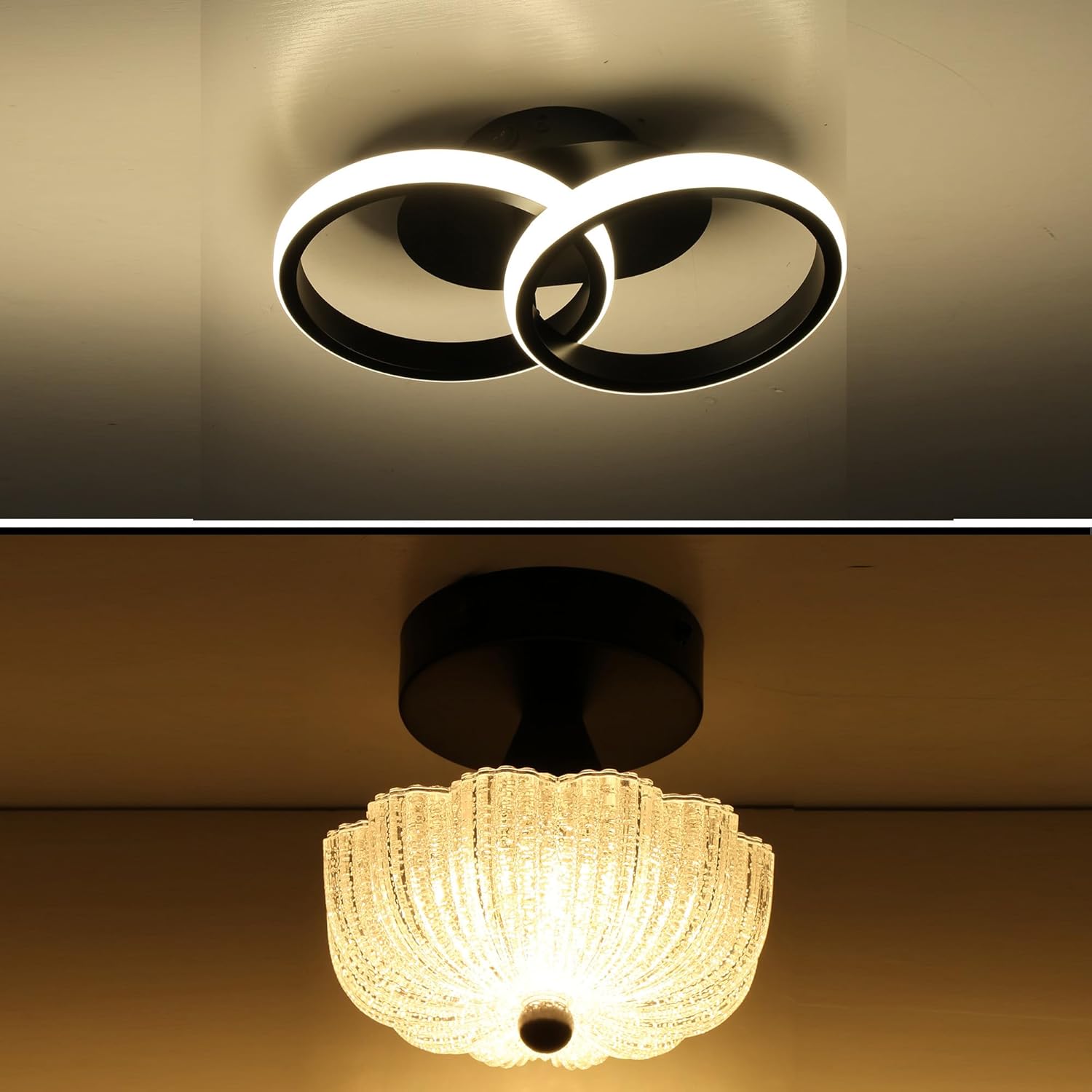 12V RV Ceiling Light with On&Off Swith,RV Pendant Ceiling Light with Acrylic Lens