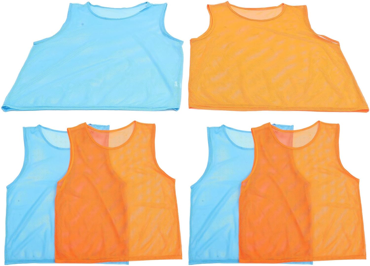 Beaupretty 6pcs Breathable Soccer Basketball Training Vests Lightweight Mesh Sports Pinnies Reusable Adult Team Practice Jerseys for Football and Basketball