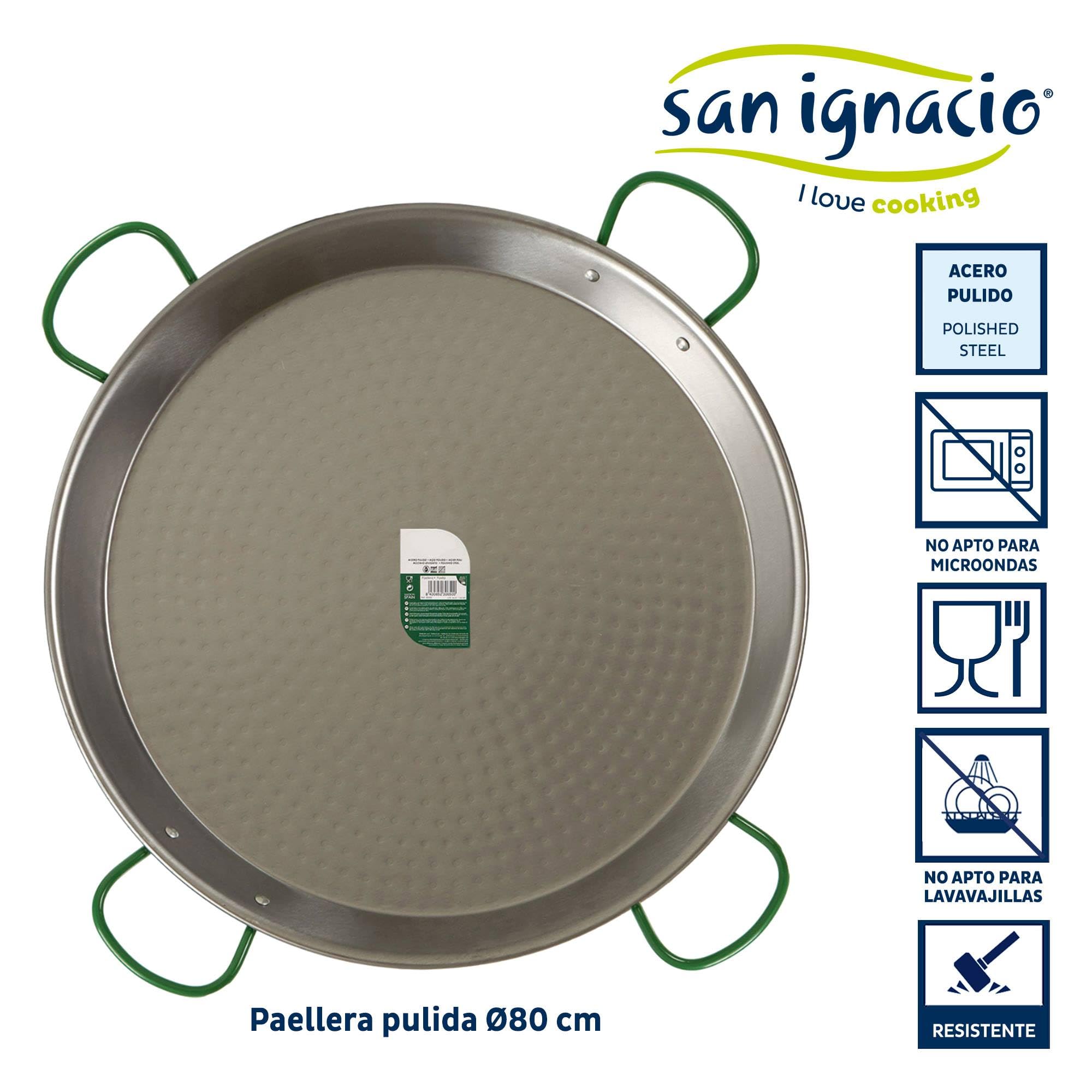 San Ignacio Paellera pulida 80 cm 40 raciones colección LA DEHESA
