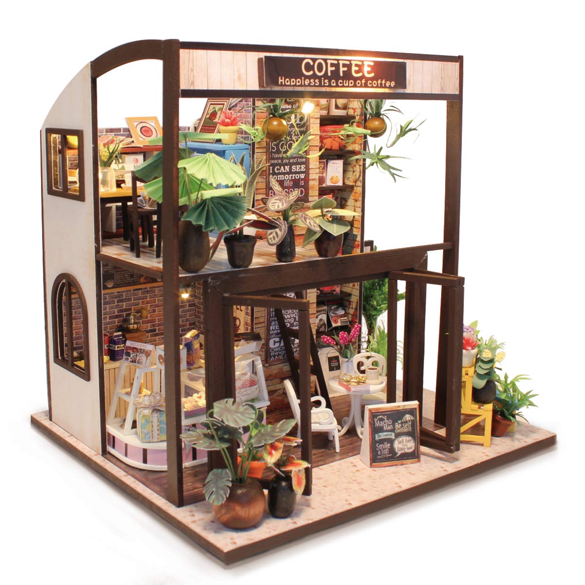 Buy GuDoQi DIY Miniature Dollhouse Kit, Tiny House kit with Furniture