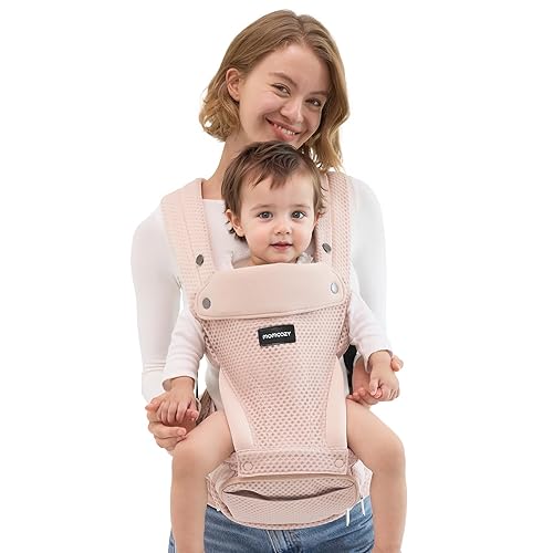 Miniatura 1 de Momcozy Portabebés con asiento de cadera, transporte orientado hacia adelante 2 en 1 para bebés activos, transportador desmontable manos libres de