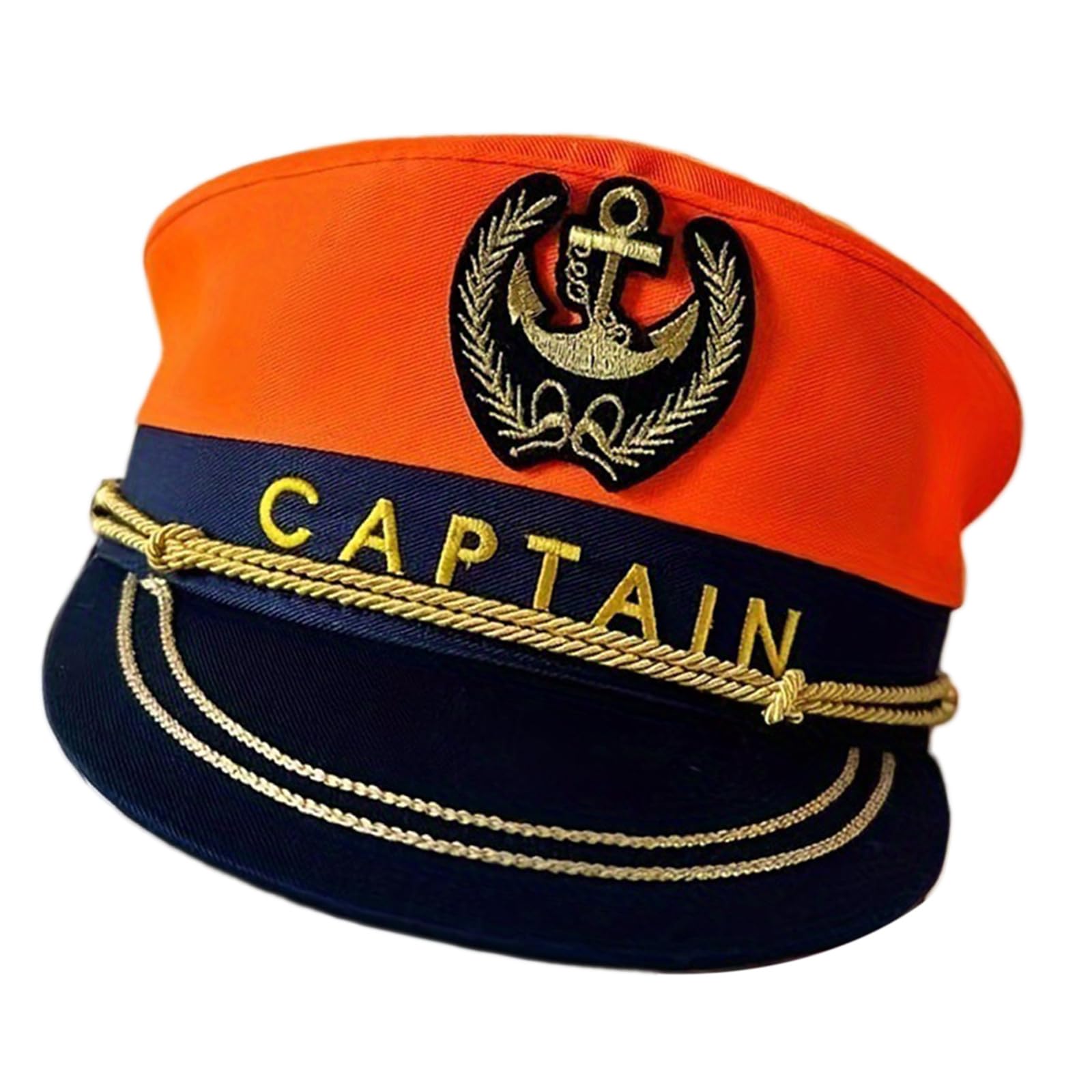 CAZSTYK Classical Sailors Hat for Women Adjustable Embroidered Hat Cotton Halloween Role Play Costume Fashion Cotton Sailors