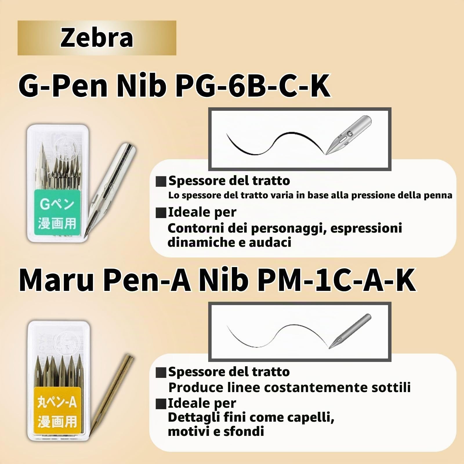 Set di penne Manga | Portapenne gratuito (T-40) x2, inchiostro nero n. 4 x2 (4341-0005), bianco n. 2 x1 (341-0006), pennino cromato modello G, 10 pezzi (PG-6B-C-K), pennino Maru-Pen A 10 pezzi