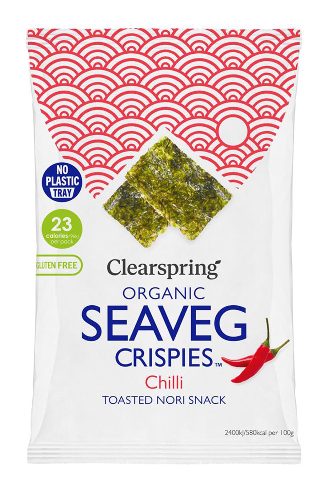 Clearspring Organic Seaveg Crispies - Chilli (Crispy Seaweed Thins) Single Pack