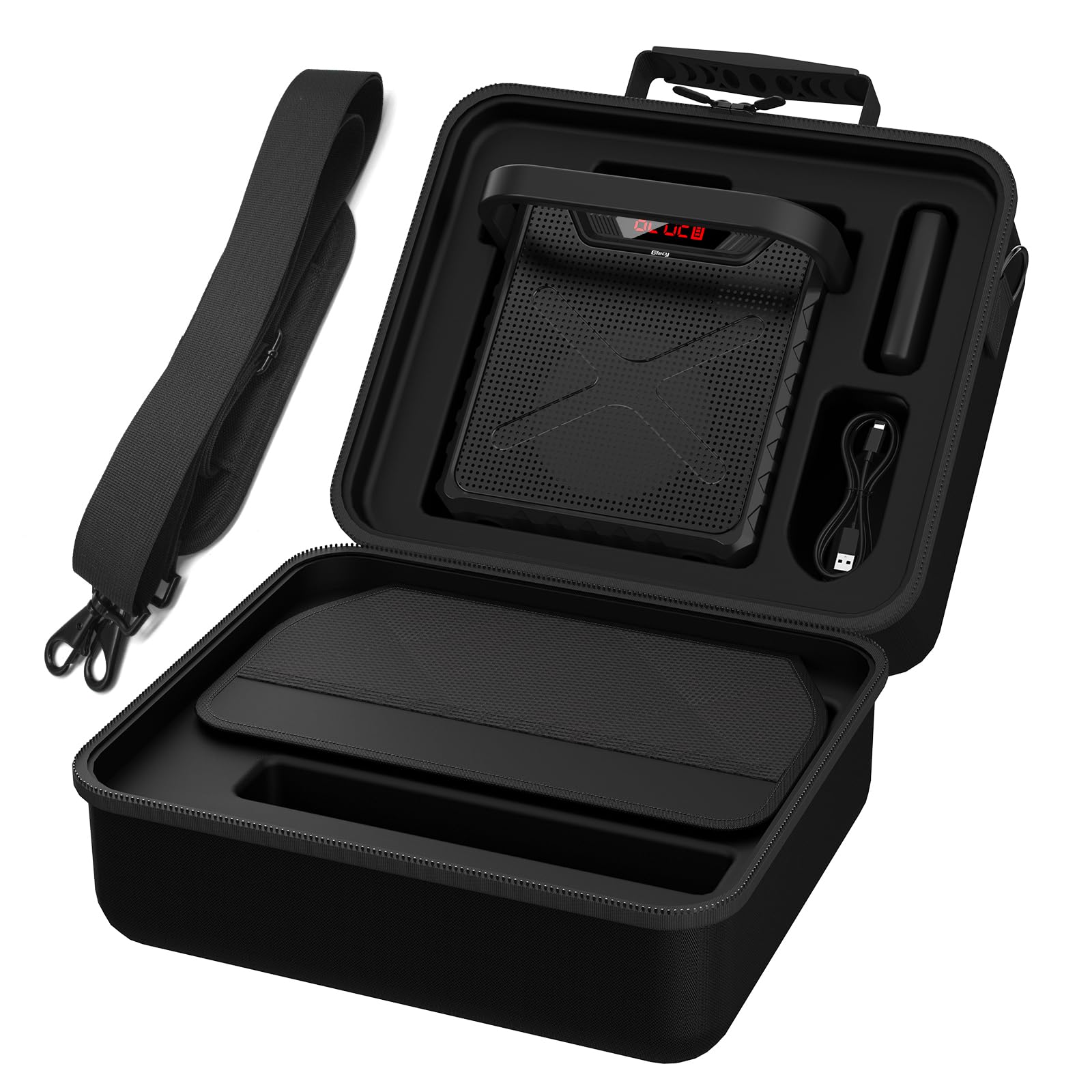Amplificateur De Voix Portable avec Microphones sans Fil UHF et Sac de Transport,Machine Karaoké avec Renforcement des Basses, USB/TF/AUX/FM,Enceinte Bluetooth pour Adultes et Enfants
