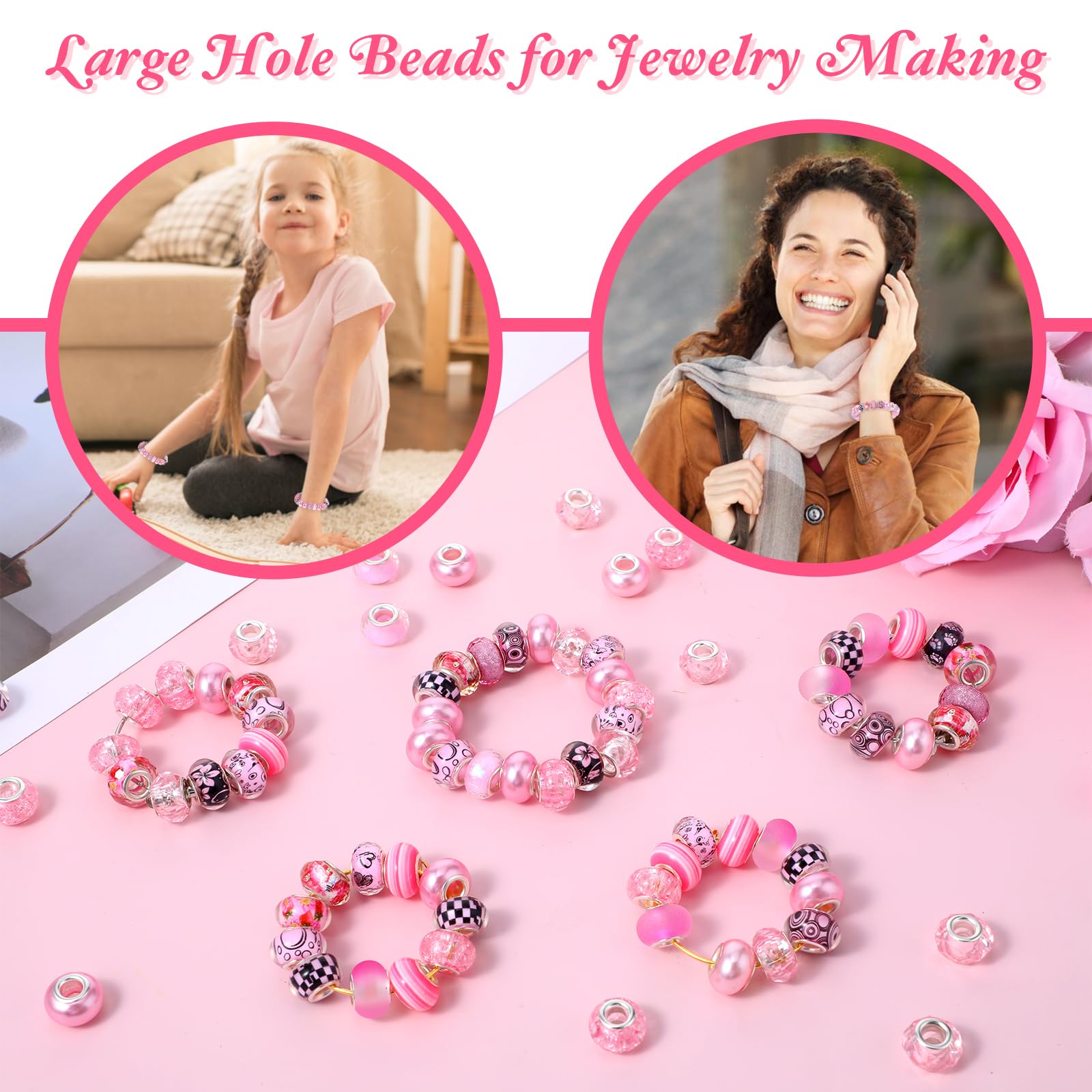 100 Blumenperlen 5mm Loch – Acryl Abstandshalter Für DIY Schmuck