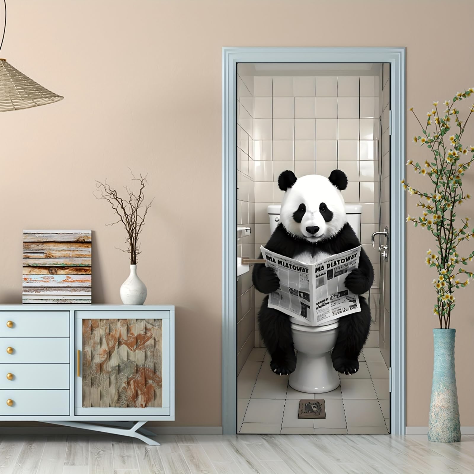 Adesivi Per Porte Pellicola Per Porte Interne PVC Effetto Decorativo 3D Resistente E Facile Da Pulire Per Appartamento Nuovo Casa Di Campagna Sala Da Pranzo