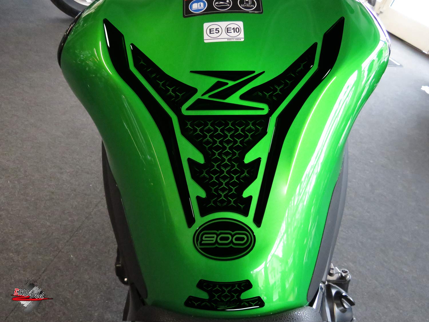 BIKE-label Tankpad Transparent Schwarz kompatibel für Kawasaki Z900 502931VA