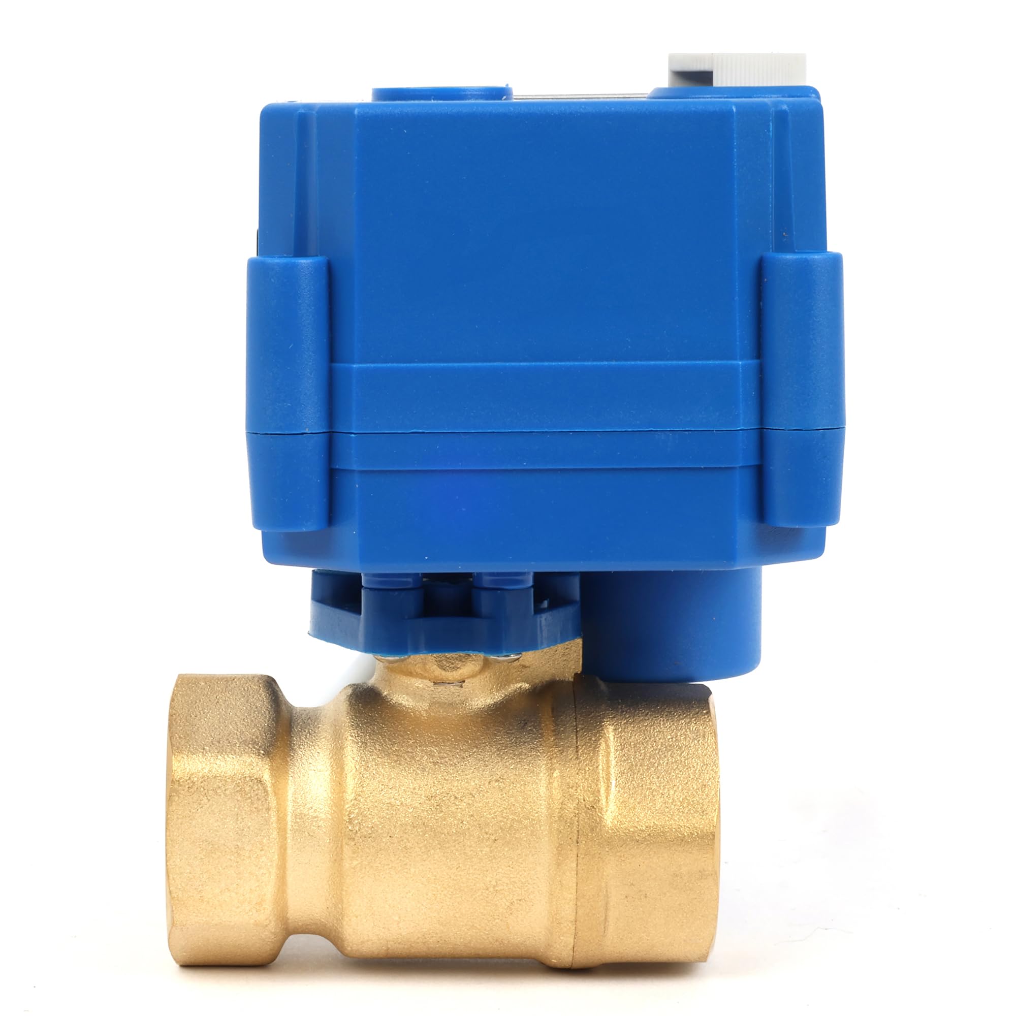 U.S. Solid Valvola a sfera motorizzata in ottone 3/4" - 9-24 V AC/DC, ritorno automatico 2 fili, comando manuale, normalmente aperta, porta completa