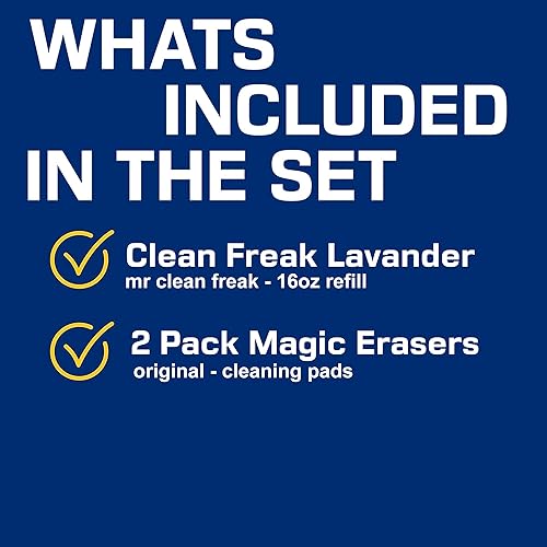 Miniatura 4 de Mr Clean Freak - Paquete de limpiador multiusos, recambio de aroma a lavanda en aerosol multisuperficie, paquete de 2 almohadillas de limpieza