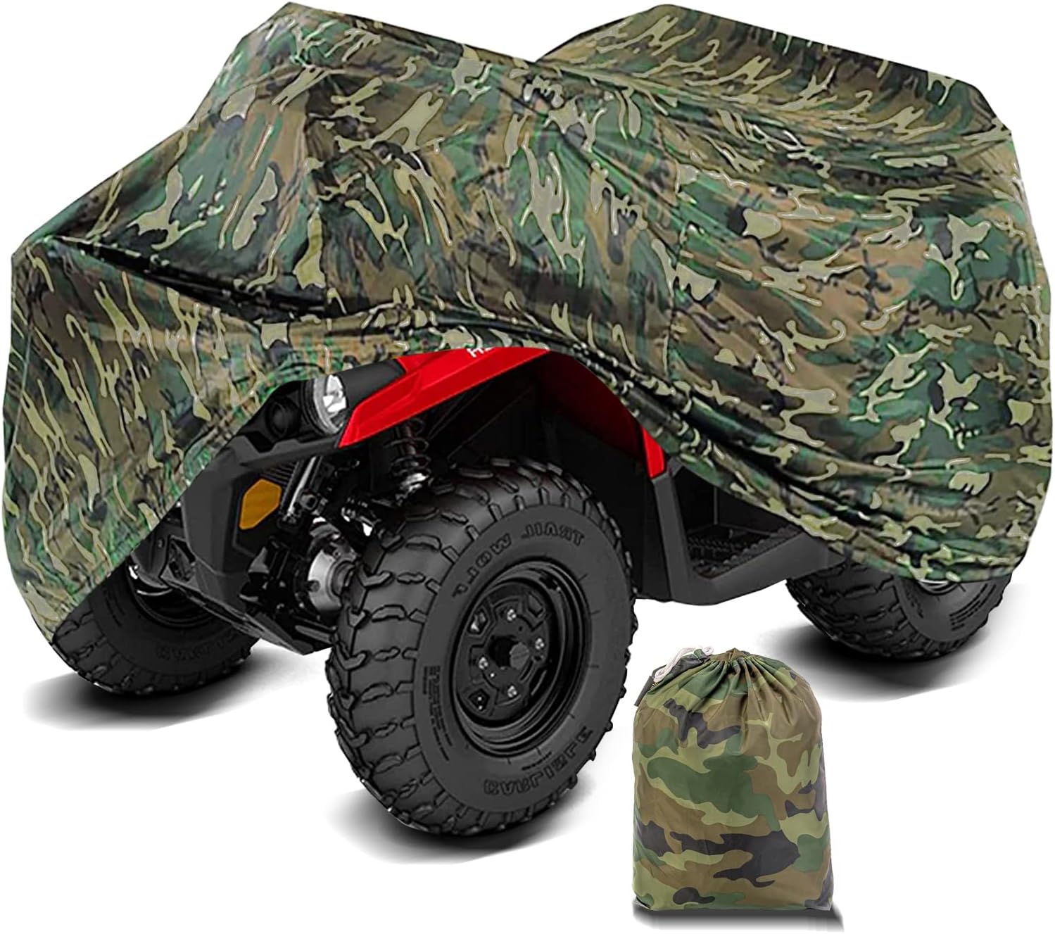 PrimeShield ATV Cover - Heavy Duty Windproof Large Quad ATV Four Wheeler Cover, All-Season Outdoor, 94 x 48 x 48, Camouflage