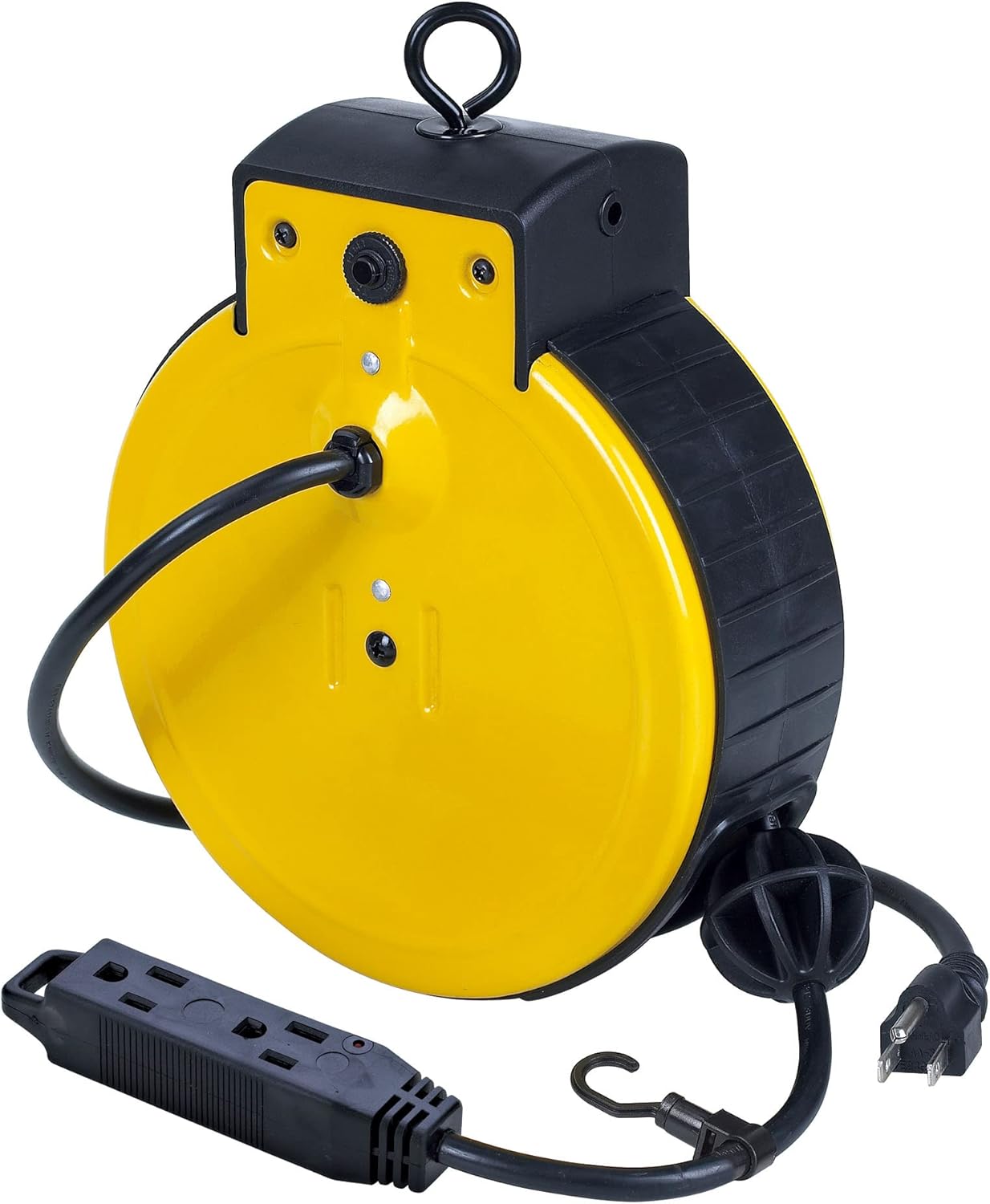 Alert 3225ATC Retractable Cord Reel, 25 Foot 16/3 SJT Cord with Tri Tap Outlets and Circuit Breaker