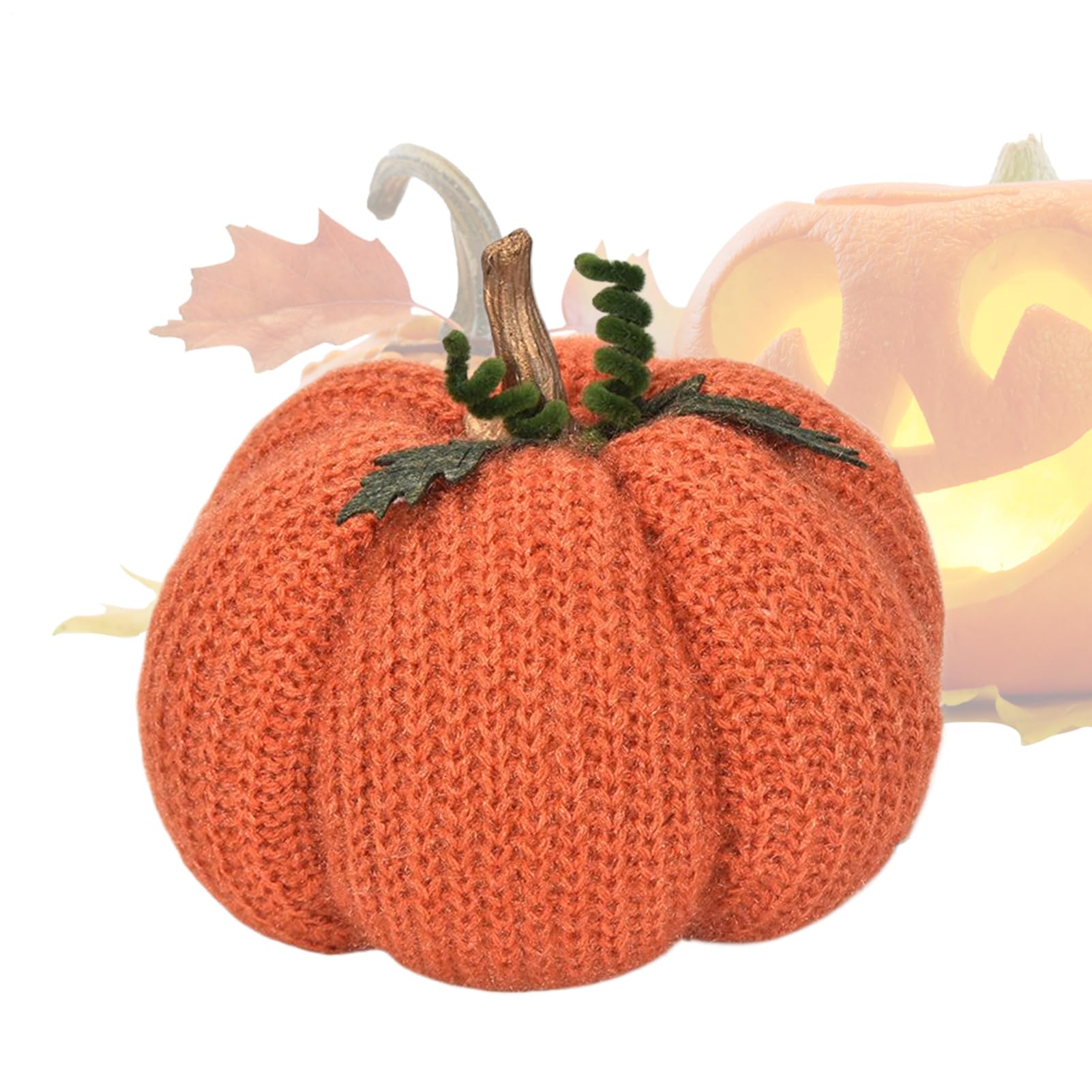 Calabaza de otoño artesanal tejida para regalo y centros de mesa
