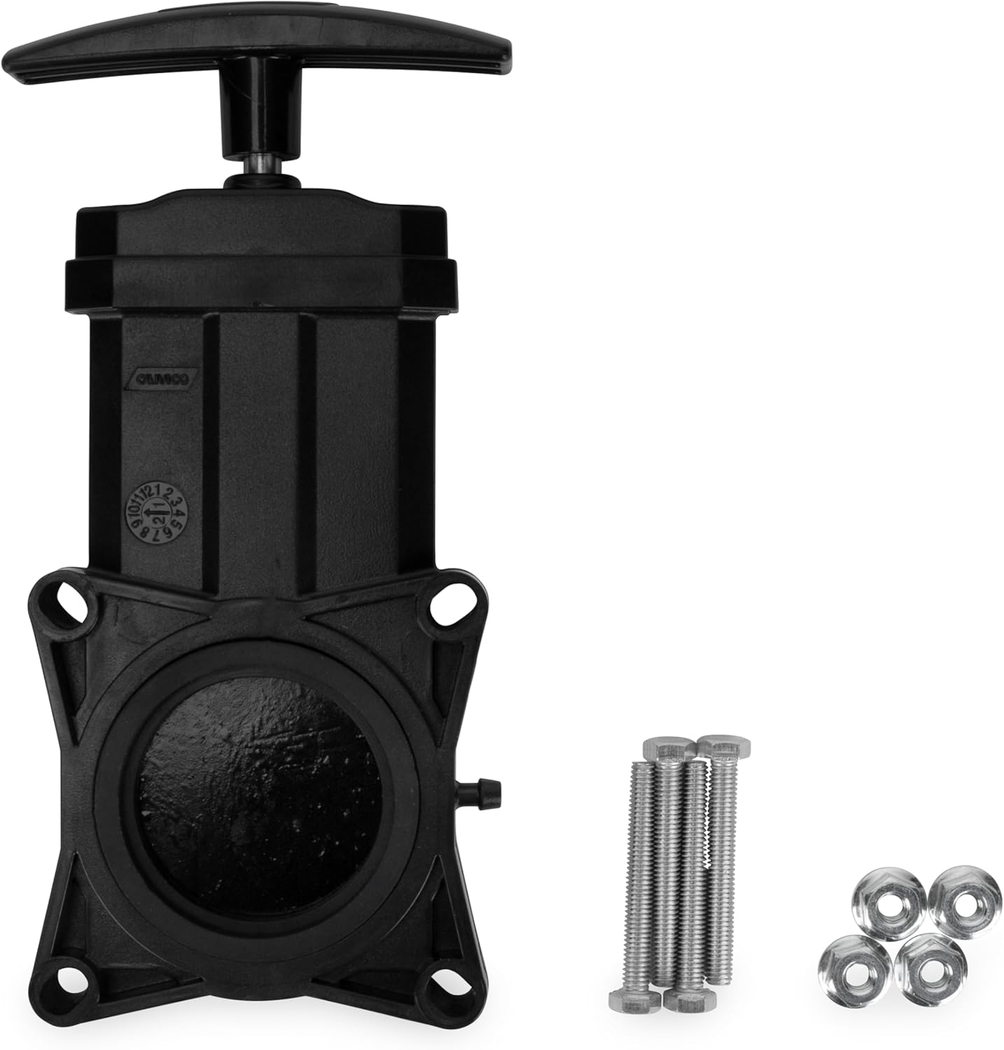 Camco RV Replacement Waste Valve with Handle - Features Durable Plastic Handle & 1.5-Inch Diameter Valve Opening (39503)