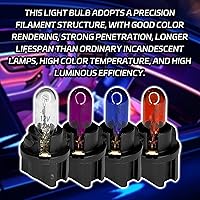 Vista 5 de 20 piezas T5 17 57 86 Kits de bombillas de halogénuro para panel de instrumentos, luz de tablero de 12V para interior de automóvil, bombilla