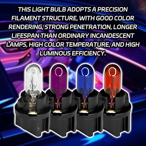 Miniatura 5 de Juego de 20 bombillas halógenas T5 17 57 86 para tablero de 12 V para interior del automóvil, bombilla de panel de calibre de repuesto automotriz