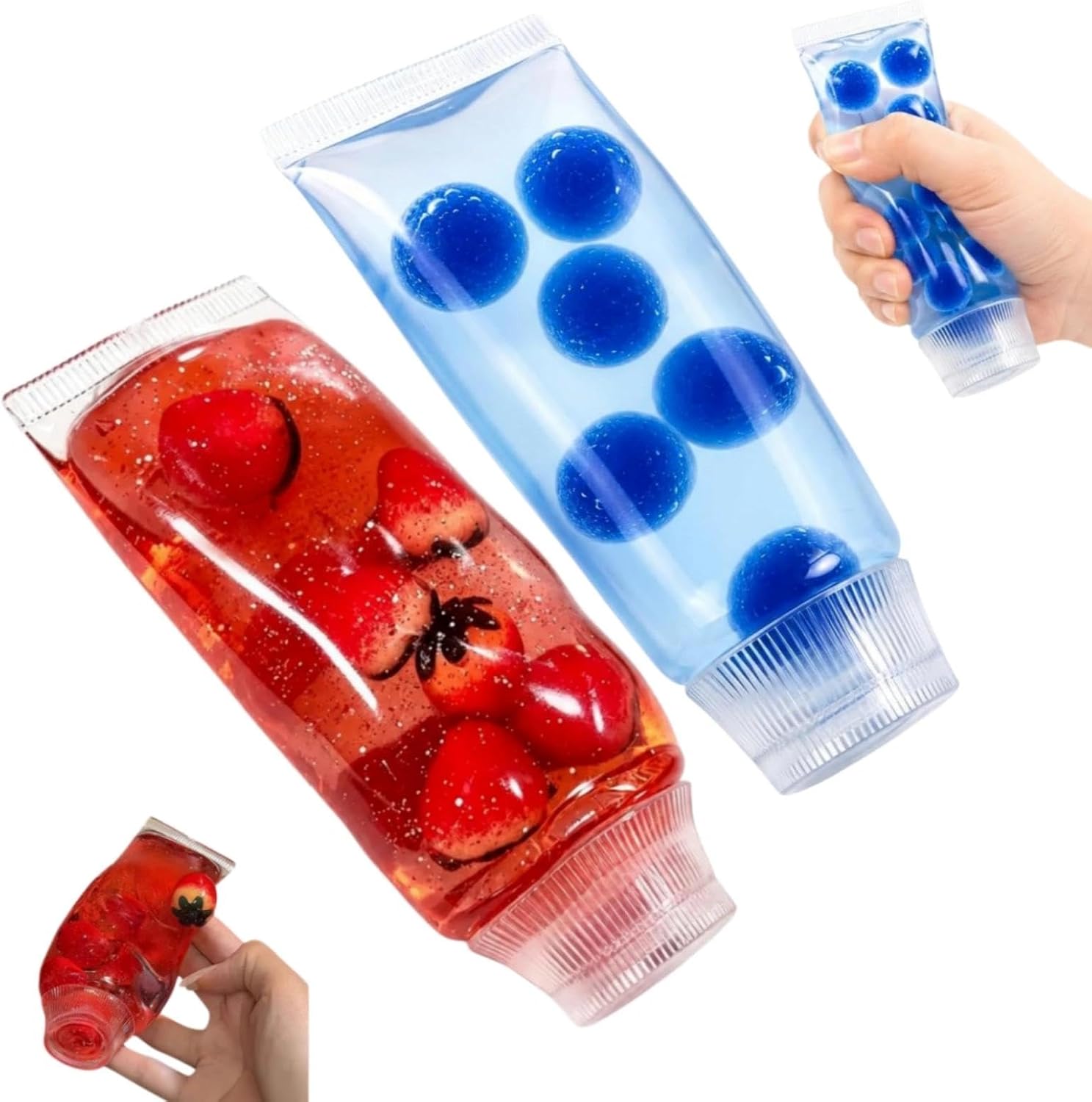 2 Pack Toothpaste Shape Maltose Squishy, Slow Rise Non-Sticky Squeeze Toy