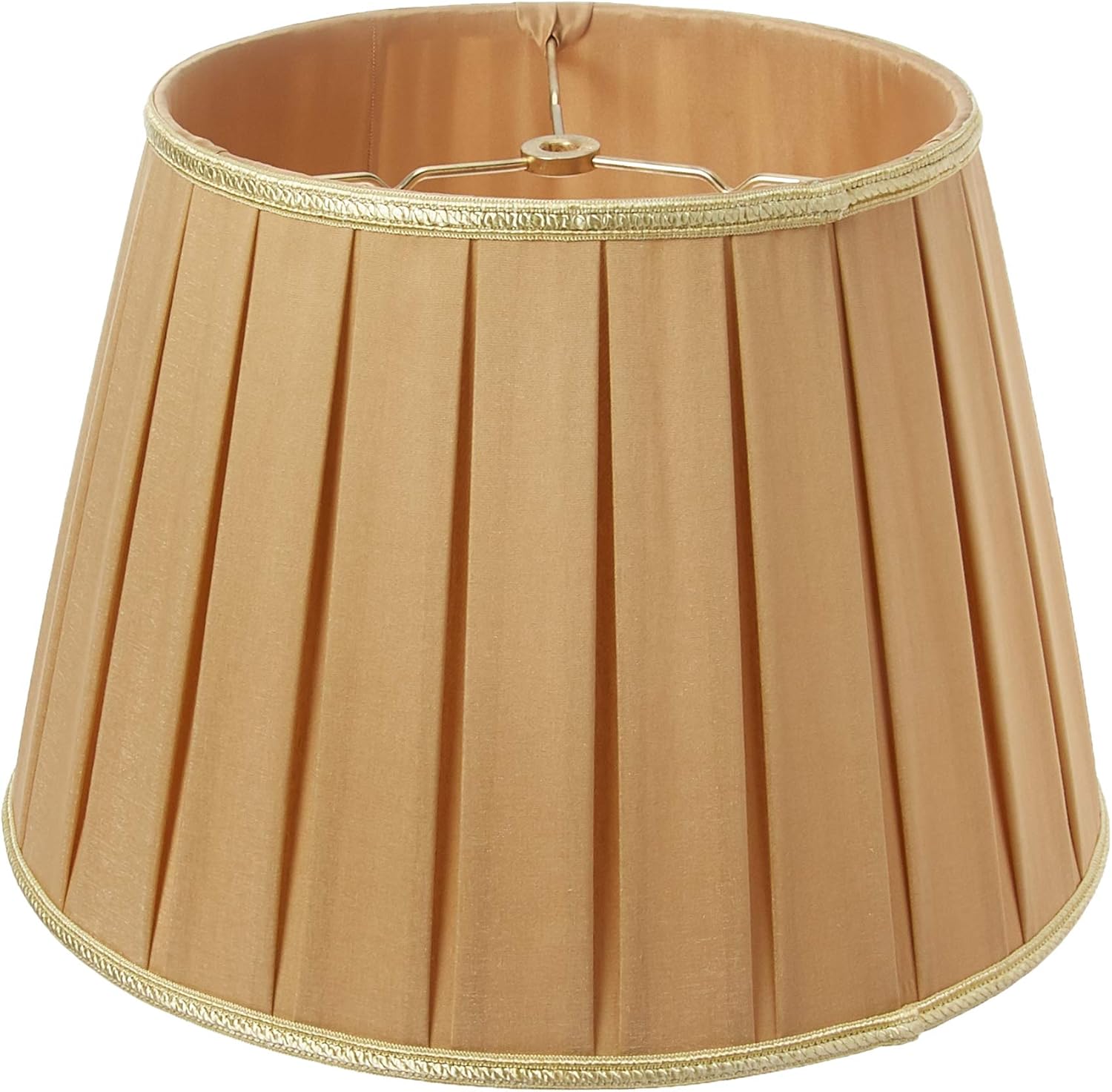 Royal Designs Round Pleated Designer Lamp Shade, Gypsy Gold, 10.5 x 16 x 11