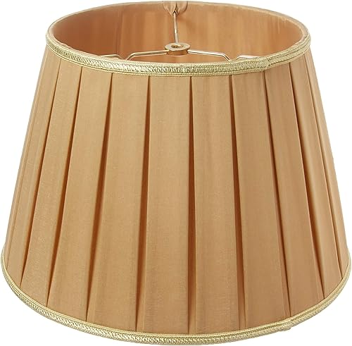 Miniatura 8 de Royal Designs - Pantalla redonda plisada para lámpara, color beige, 12.5 x 20 x 13.5 pulgadas