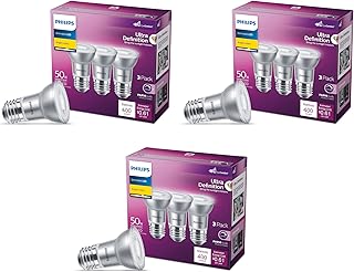 PHILIPS LED 50W PAR16 9-Pack Ultra Definition Bright White (3000K) 400 Lumen (5W = 50W) Dimmable Flicker-Free Light Bulbs