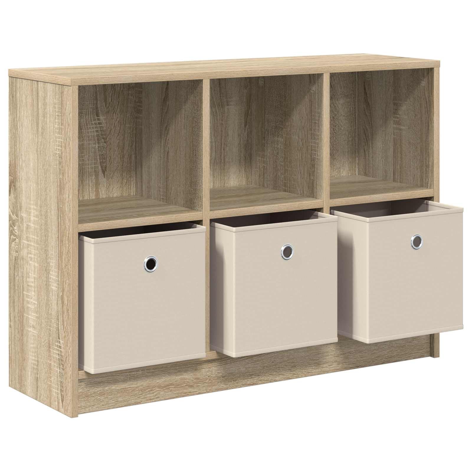 Credenza Sonoma dębowa 88,5 x 27,5 x 63,5 cm, 3 szuflady