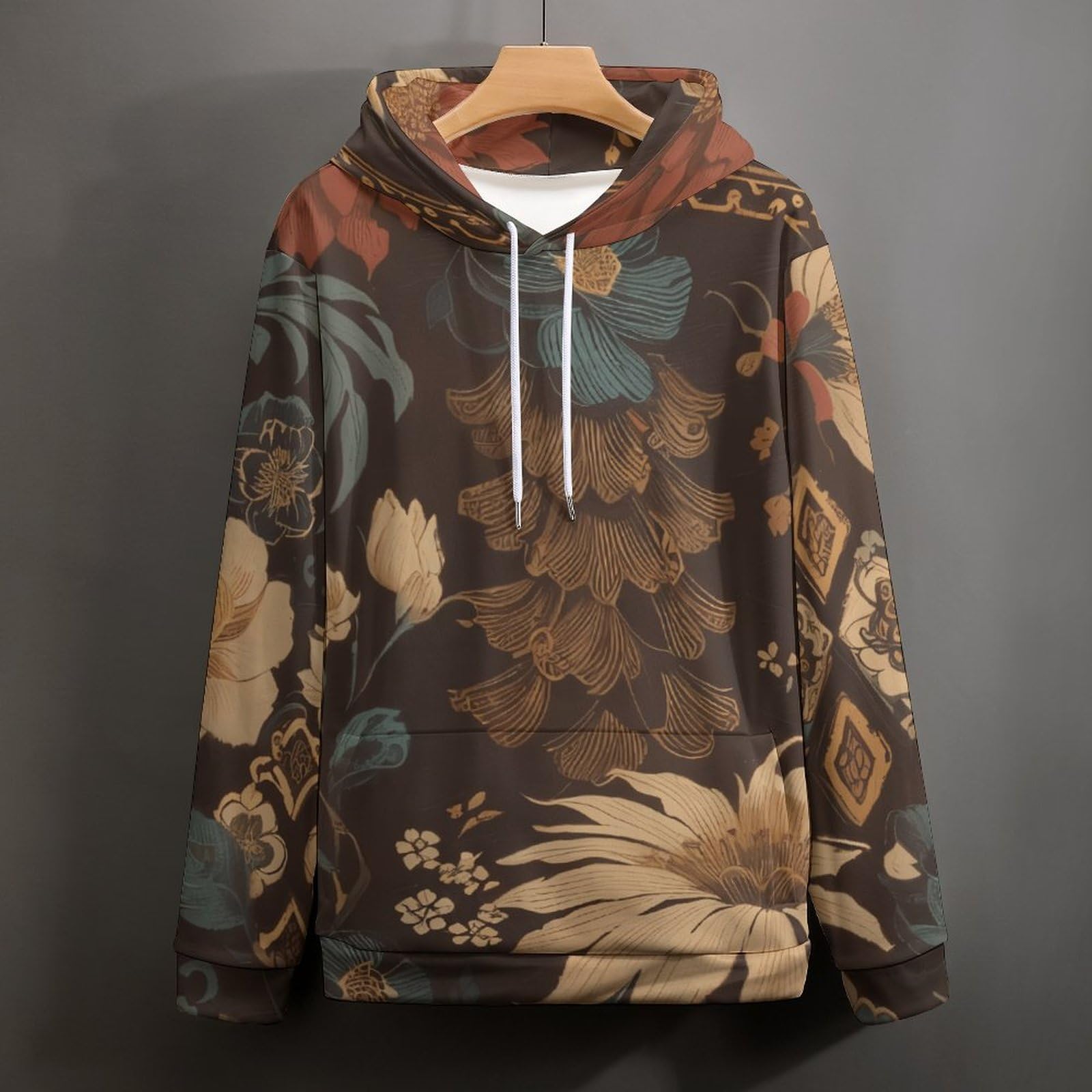 Amazon.co.jp: パーカー ボタニカル柄 花柄 スウェット 長袖 プル