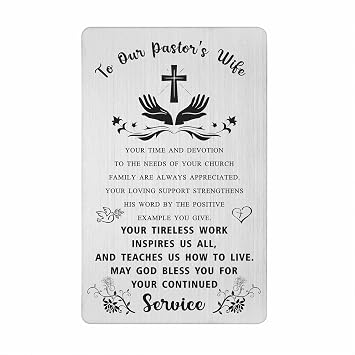 Laluminter Pastors Wife Appreciation Gifts for Women - Thank You Card to Our Pastors Wife - Pastors Wife Apprecaiton Cards