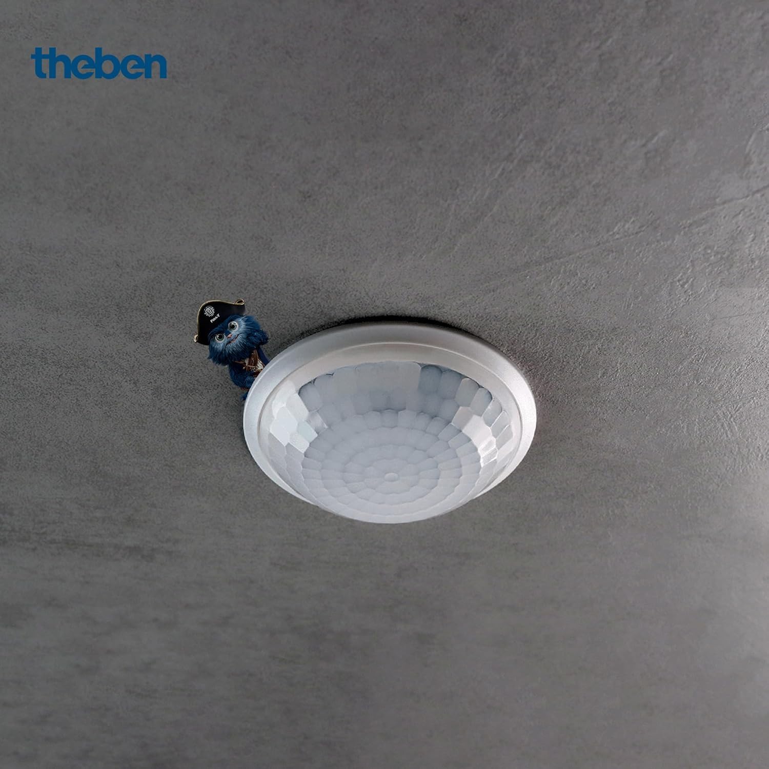 Theben 1030200 PIRA T8 DE détecteur de présence PIR 360° 8 m Plafond