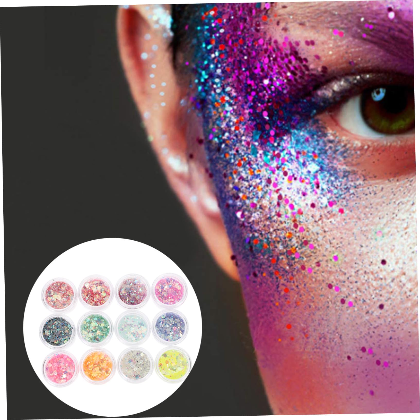 48 Scatole Scintillio Glitter Per Il Trucco Del Festival Gel Per Unghie Accessori Per Feste Glitter Per Il Trucco Del Viso Corpo