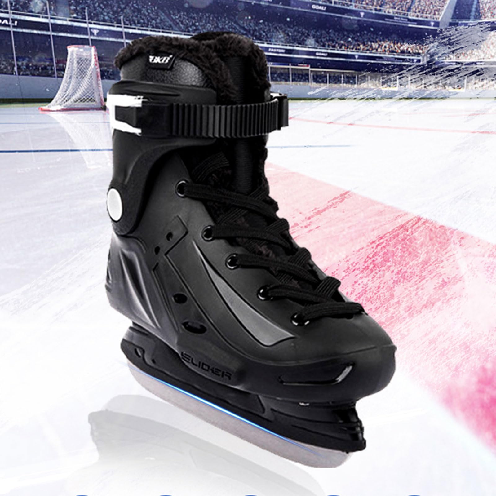 Patins à Glace Artistiques ,Patins à Glace,Patin a Glace Loisir Polyvalent,Stables Support de la Cheville,de laçage rapide et boucle push-lock,Hockey sur Glace ou Patinage Artistique Amateur