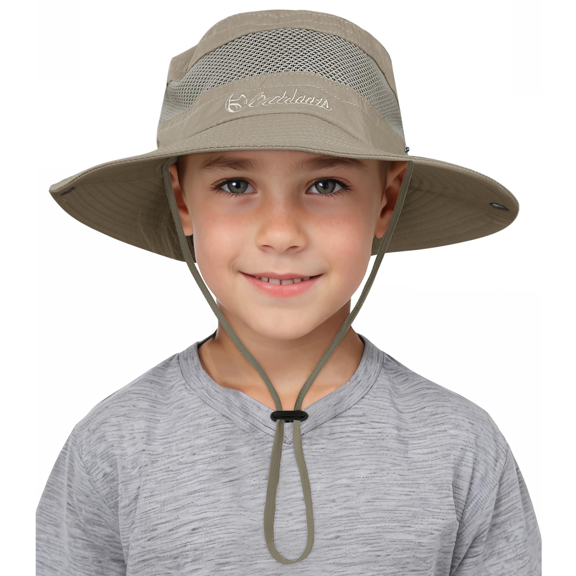 American Trends Kids Sun Hat UPF 50+ Wide Brim Sun Protection Outdoor Kids Bucket Hat Adjustable Boys Fishing Hats 5-13 Years