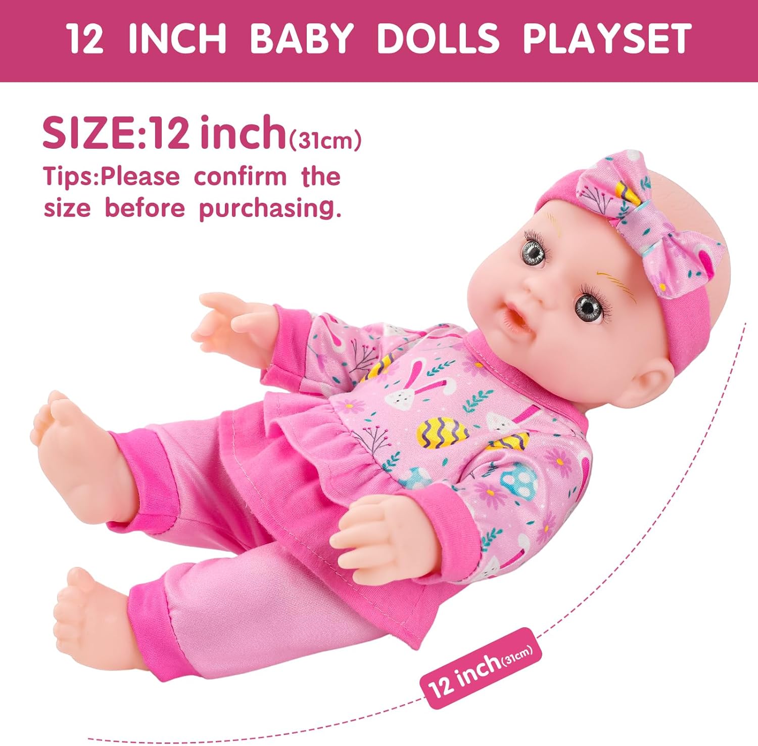 ZQDOLL 12 Baby Doll, Bunny Theme Clothes and Liberia Ubuy