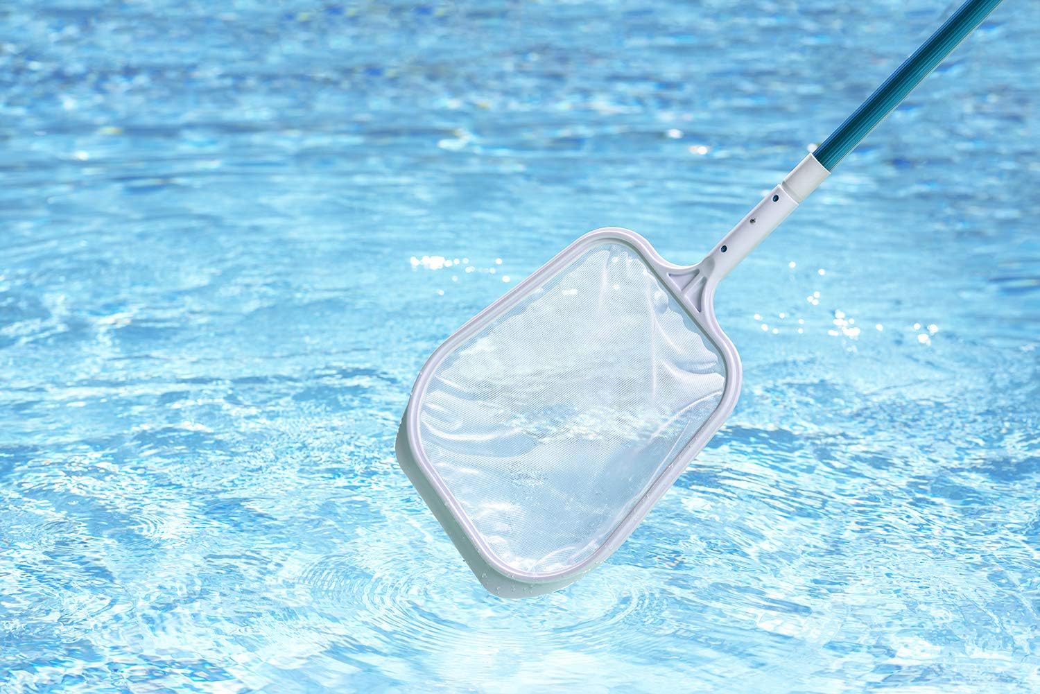 Poolmaster 21197 Swimming Pool Leaf Skimmer With 8-Foot Telescoping Pole, Essential Collection