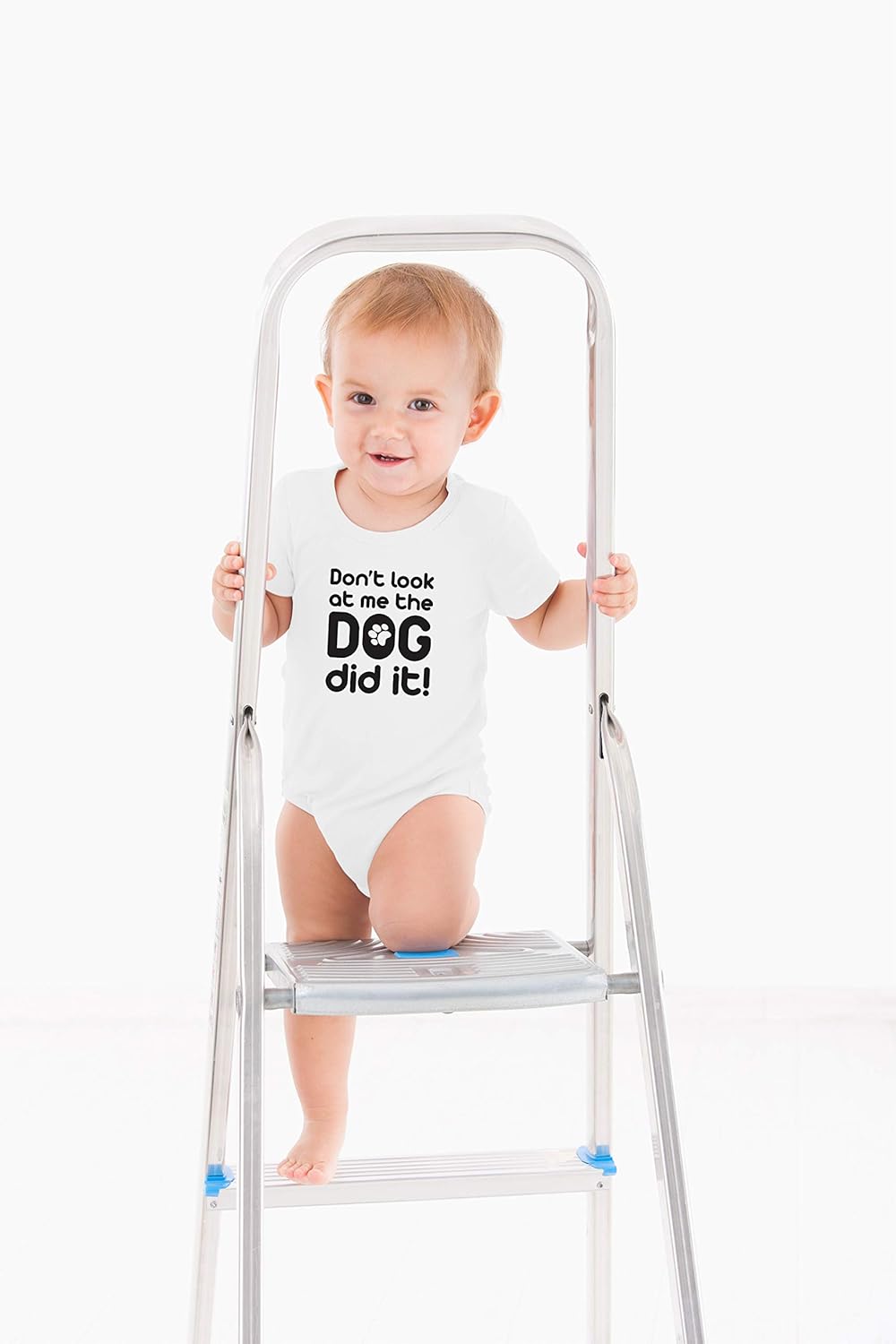 AW Fashions Don't Look At Me, The Dog Did It! Baby Bodysuit Funny Newborn Outfit for Boys or Girls Romper - Image 3